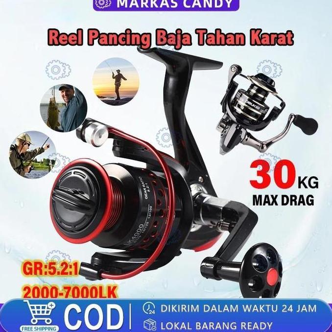 Limited, =Shimano Reel Pancing 10Kg He500-7000/ Reel Pancing Murah Kuat Power Handle/ Reel Pancing L