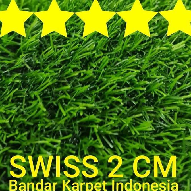 karpet rumput swiss 2 cm rumput sintetis meter rumput sintetic meter