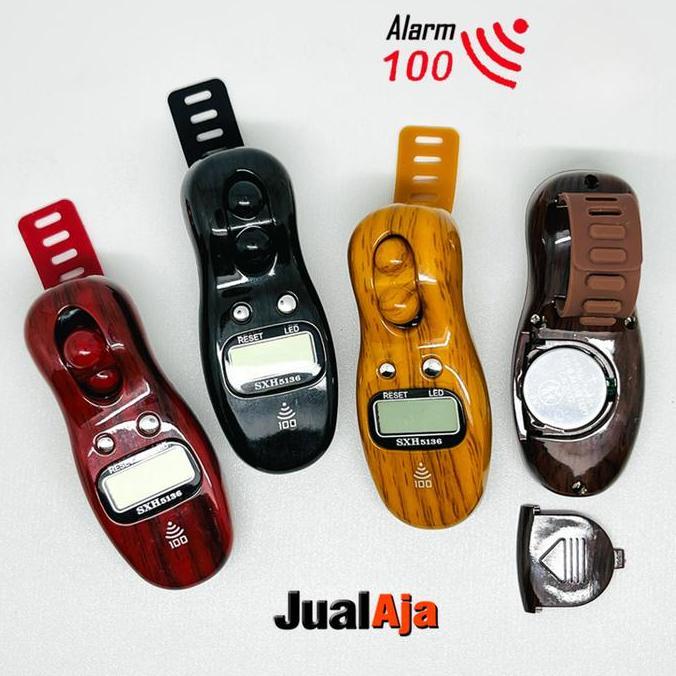 Laristerbaik- Tasbih Digital Alarm 100 Motif Kayu Lampu Led Sxh5136