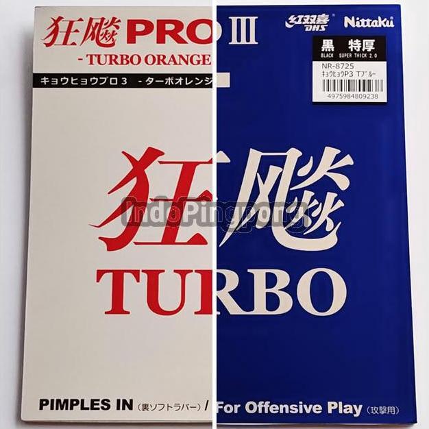 TERMURAH - Nittaku Hurricane Pro III Turbo Blue Orange DHS H3 3