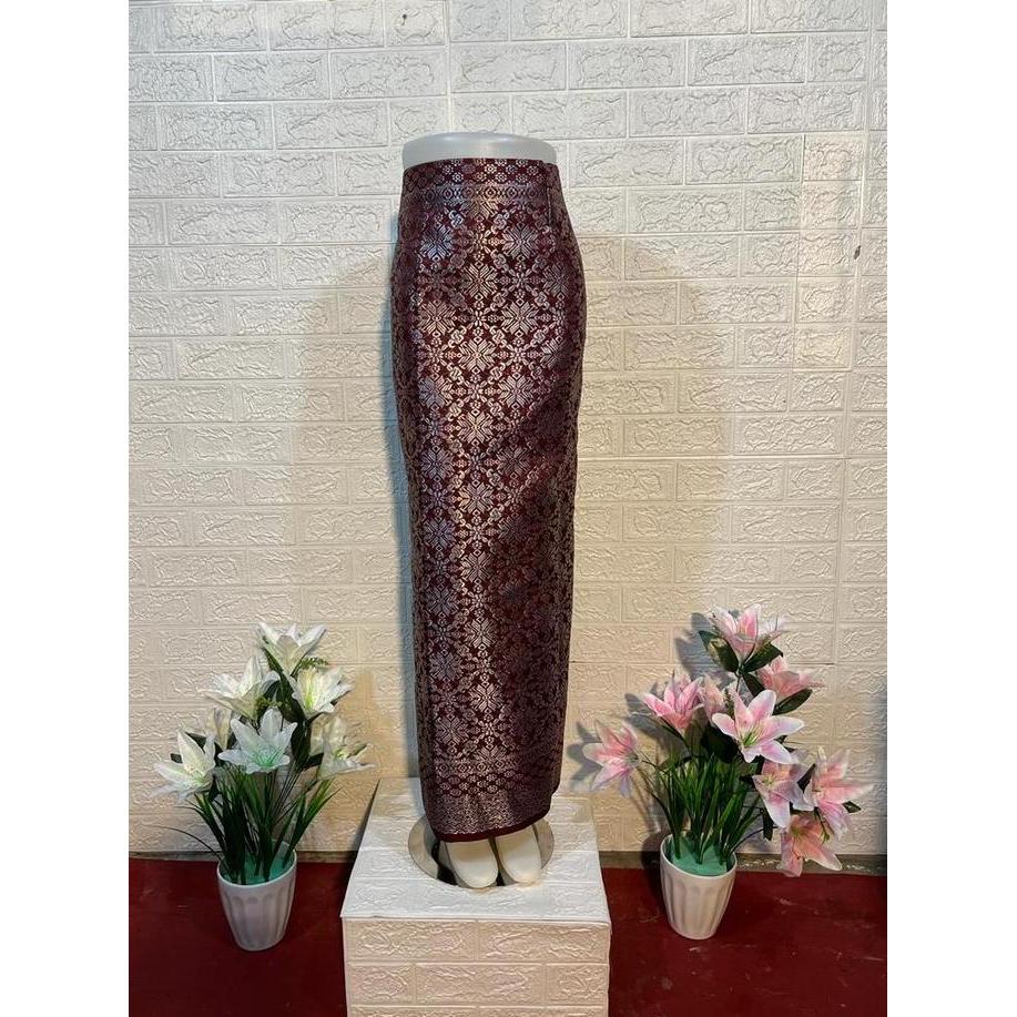 Newgir- Rok Lilit Batik || Rok Songket Lilit Semi Paembang || Songket Tenun Palembang || Bawahan Keb