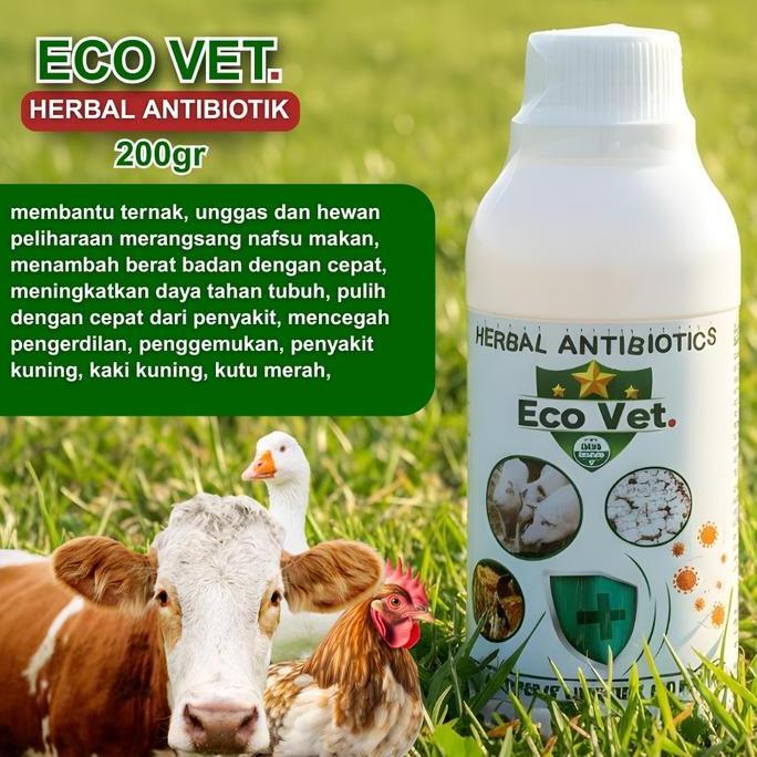 Brixd- Ecovet Herbal Antibiotik 200 Gram - Ecovet  200 Gram - Buy 3 Get 1 - Lebih Efektif