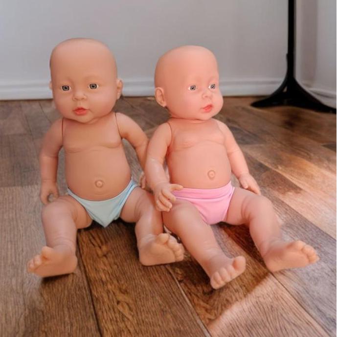 Berkualitas Boneka Bayi Telanjang Karet Lentur Perempuan Laki-Laki Ukuran 38 cm untuk Praktek Bidan 