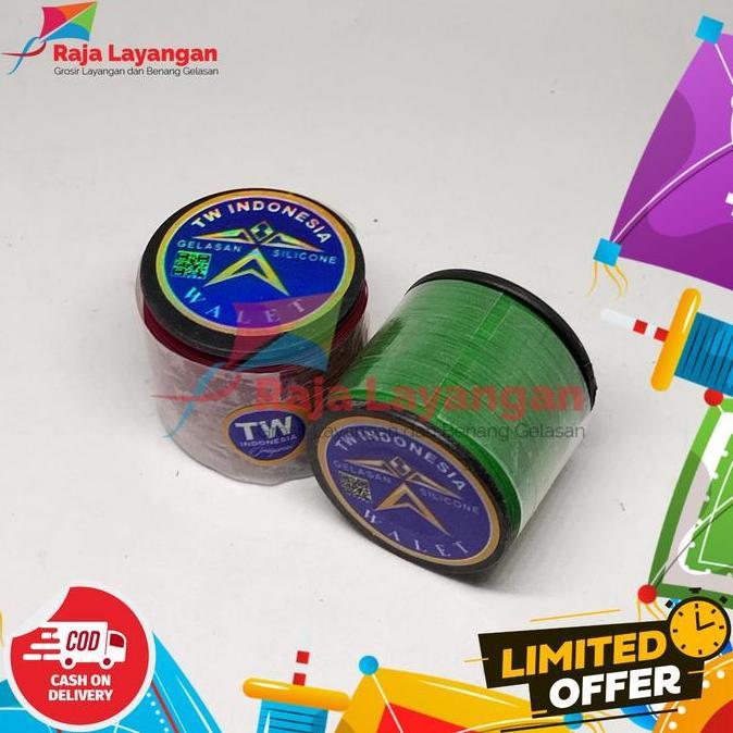 Terbaru Raja Layangan - Benang Gelasan Tw Walet Bogel(Kecil) Biru