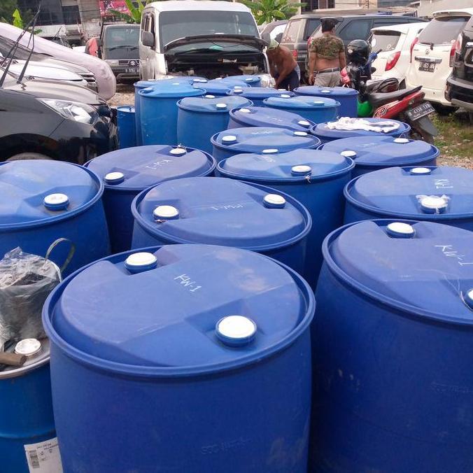 drum plastik hdpe 200 liter/drum plastik/tempat penampungan air/tong plastik, kolam  Ikan