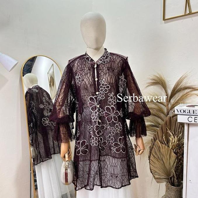 Newrelig- Milea Outer Kondangan Outer Tunik Rompi Tille Garden | Outer Tunik | Outer Kondangan | Out