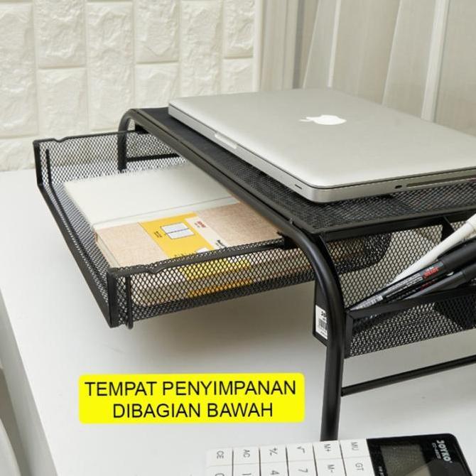 Monitor Stand Laptop Meja Printer BESI Rak Laci Buku Desk Organizer PC