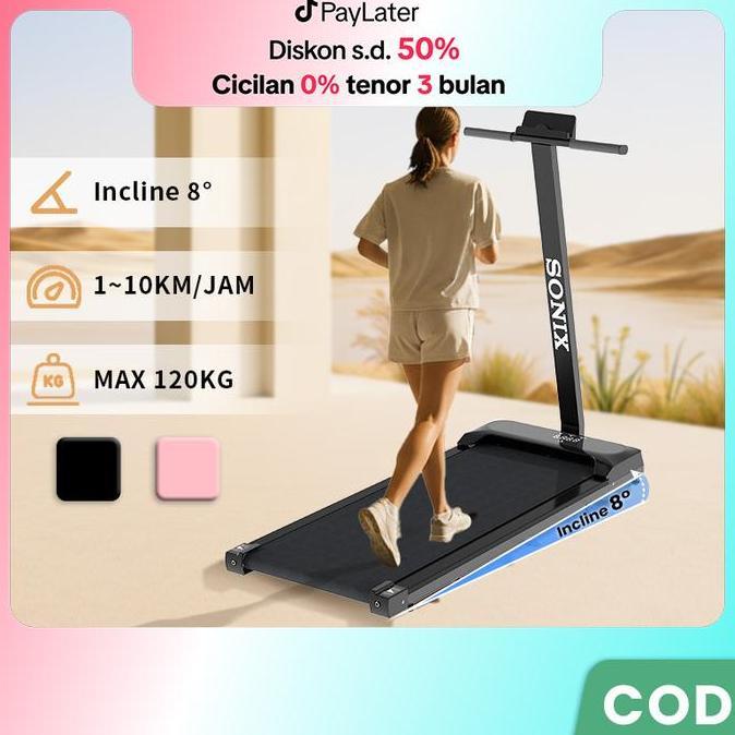 ReadySonix Treadmill Incline T Model Sport Treadmill Sudut 8 Electric Low Watt Dapat Dilipat Running