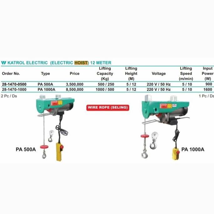paling diminati] Katrol Electric Hoist WIPRO PA500A WIPRO PA 500 500kg