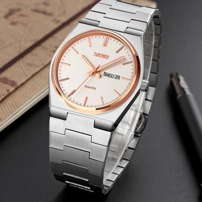 AFRANEKSOO - JAM TANGAN PRIA ANALOG TALI STAINLESS STEEL SKMEI 9288