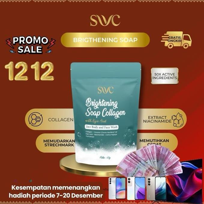 Bersih- Promo 10.10 Swc Sabun Bleaching Collagen 2In1 - Untuk Mencerahkan - Memutihkan - Untuk Bekas