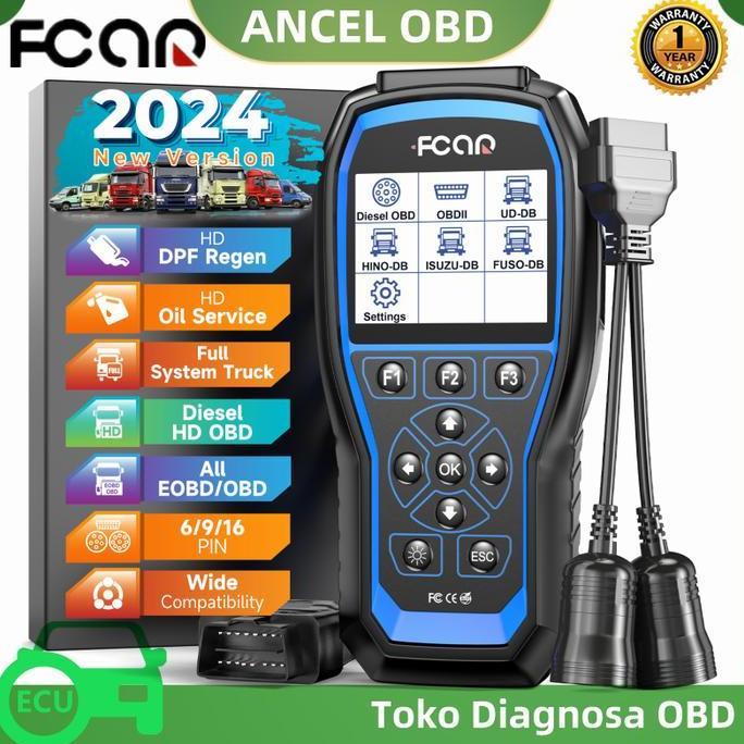 FCAR F506 PRO 24V TRUK OBD2 SCANNER UNTUK HINO/ISUZU/FUSO/UD ORIGINAL DAN TERPERCAYA