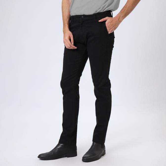 Yxyg- Edwin Jeans - Celana Panjang Chinos Pria Slim Fit Ferando Jet Black Celana Chino Pria Selvedge