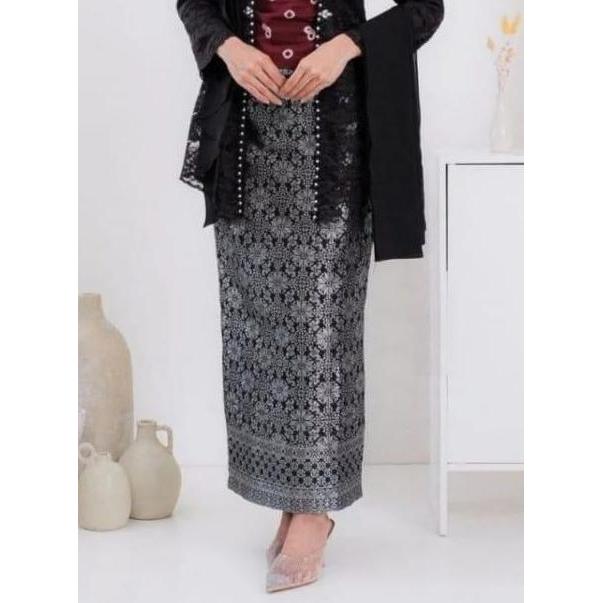 DF234 - Rok Span Songket Jumbo Rok Span Belah Rok Bawahan Kebaya Rok Songket
