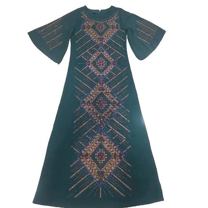 Sale Longdress Tunik Gamis Full Manik2 Motif Wajik Mewah Baju Pantai Dress Lamaran