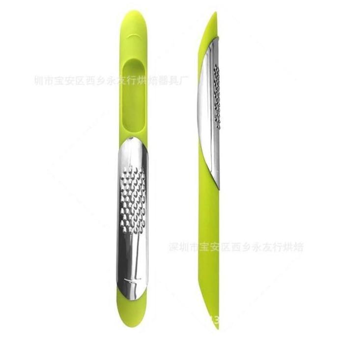 Lengkap- Serutan Bawang Mini Garlic Grinder Slicer Onion Cokelat Parut