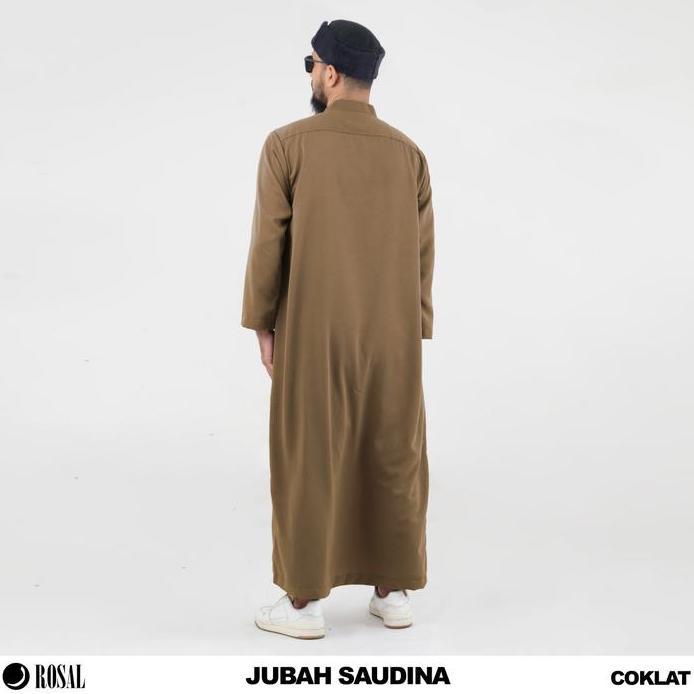 Ready Jubah Gamis Pria Saudina Lengan Panjang Gamis Jubah Rosal Ala Haramain M - XXXL Jumbo Big Size