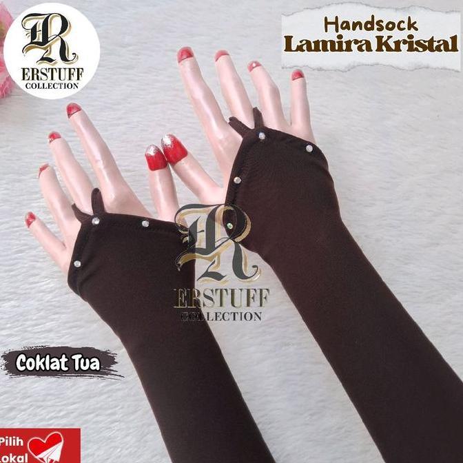 Ready HANDSOCK LAMIRA KRISTAL / HANDSOCK CINCIN KRISTAL PERMATA / MANSET MUSLIMAH HALUS LEMBUT Panja