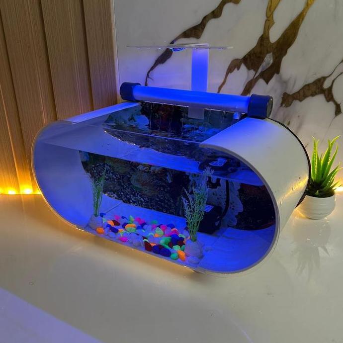 Fishtoday- 35X15Cm Akuarium Mini Ful Lset Ukuran Terbaru Lebih Besar  Akrilik Aquarium Aquascape Ful