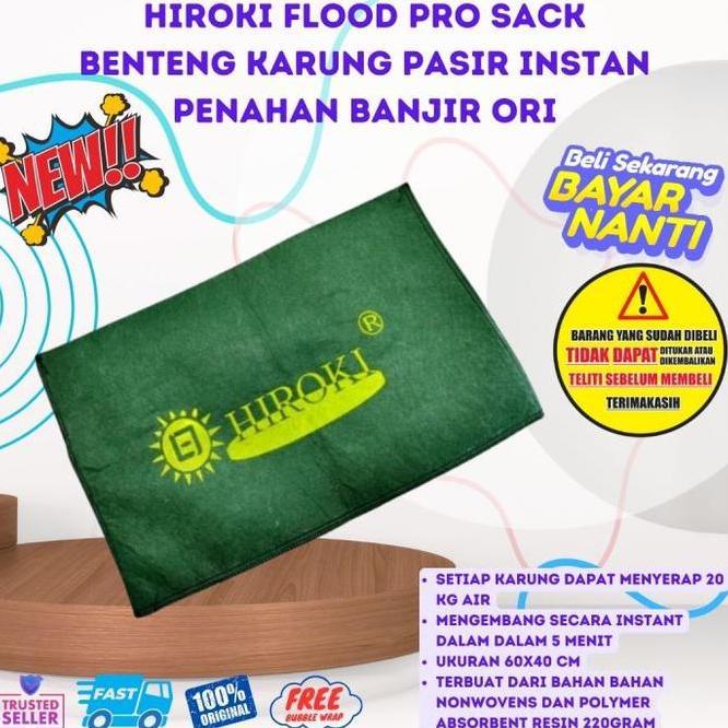 Hiroki Karung Benteng Bantal Pasir Instan Penahan Anti Banjir Ori Pasti Promo