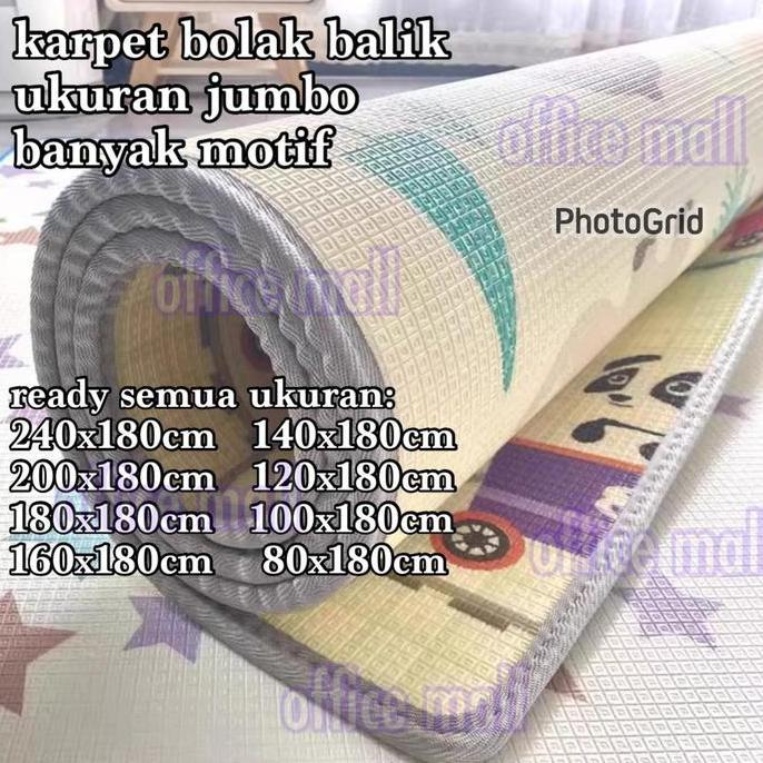 Karpet foam karakter jumbo motif bolak balik karpet PE matras tikar