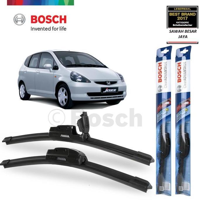 Wiper Blade Frameless Bosch Clear Advantage - Karet Pembersih Kaca Mobil Depan Honda Jazz Gd3 Idsi V