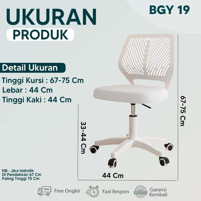 Kursi Belajar Minimalis Kursi Putar Ergonomis Kursi Kerja Busa Empuk
