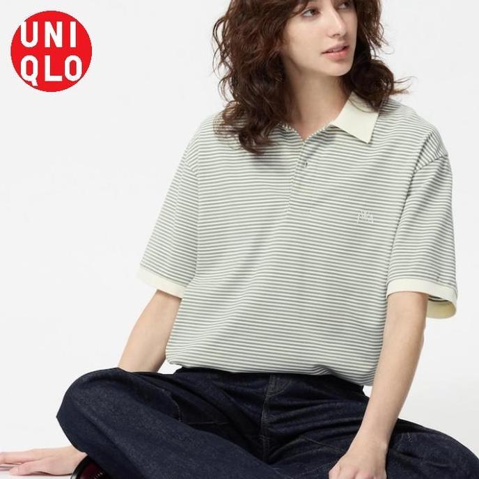 Kaos POLO Rugger Garis lengan pendek UNIQLO ORINAL UNISEX