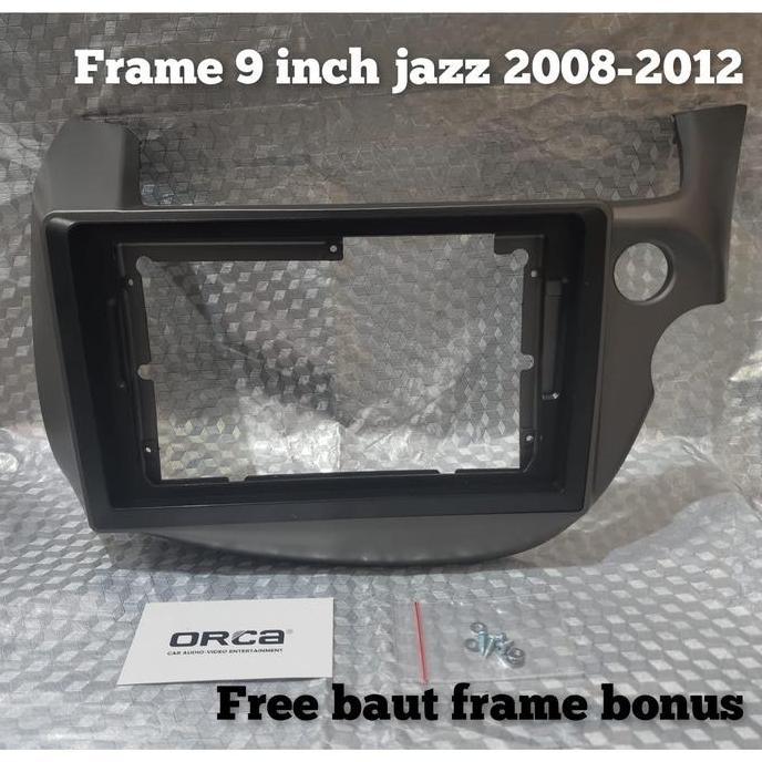 Frame Head Unit Tv Mobil Android 9 Inch Mobil Honda Jazz 2008-2012 Merek Orca Terbatas