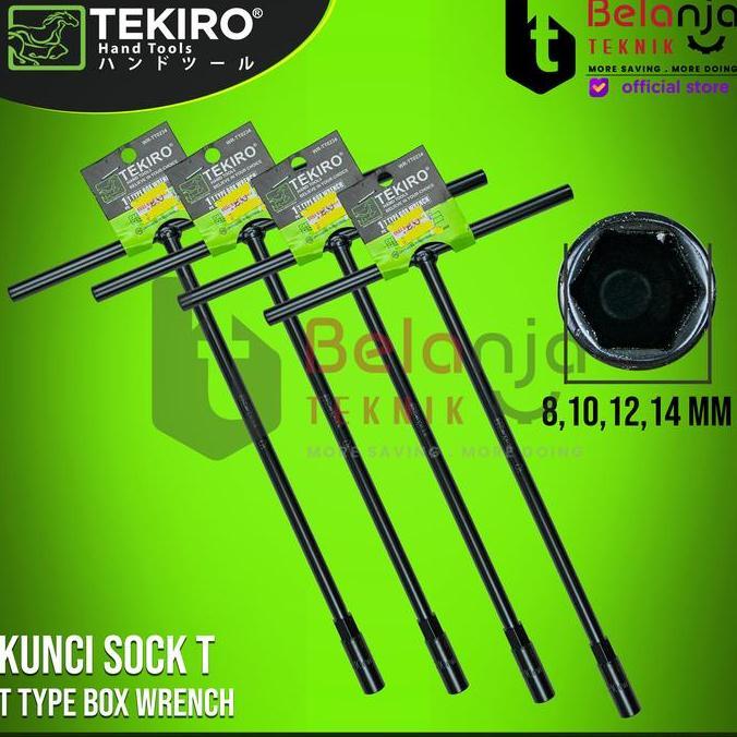 Tekiro Kunci Sock T Set 4 Pcs 8 MM 10 MM 12 MM 14 MM Kunci Shock T Set