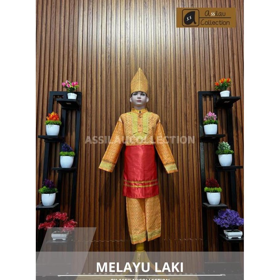 DY82 - Baju Adat Anak Melayu Satuan (Laki/Cewek) Pakaian Aksesoris