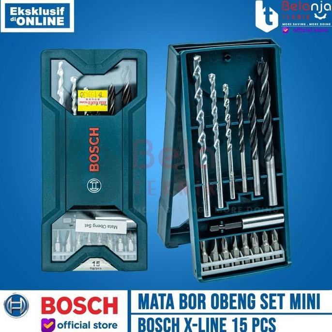 Tools- Bosch Mata Bor Obeng Set Mini 15 Pcs X Line Screwdriver Bit Magnetic