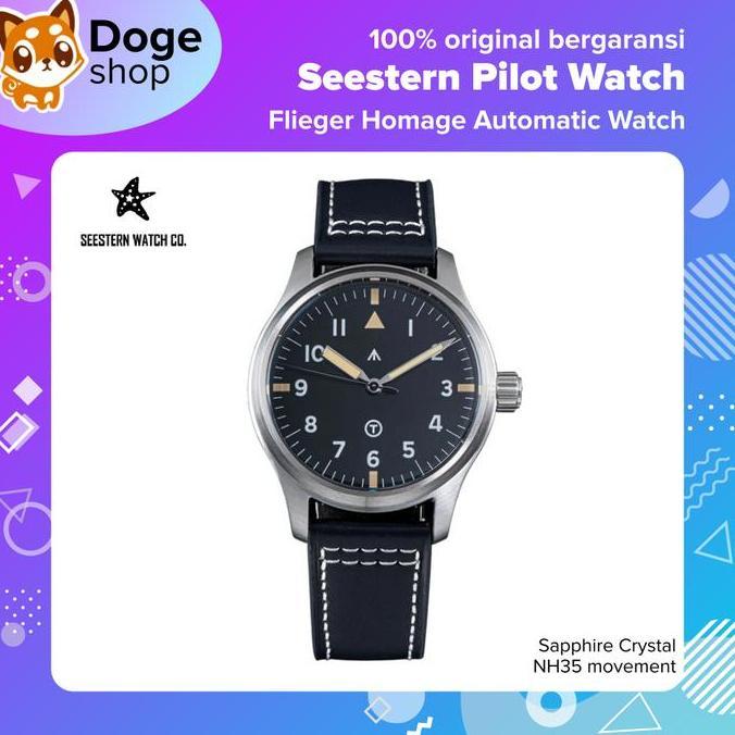 Seestern Pilot Watch Flieger Automatic Watch NH35 Japan Movement Mark XI Homage