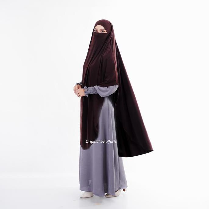 Thegirlrelig- French Khimar Jersey Premium Long Jumbo Free Cadar