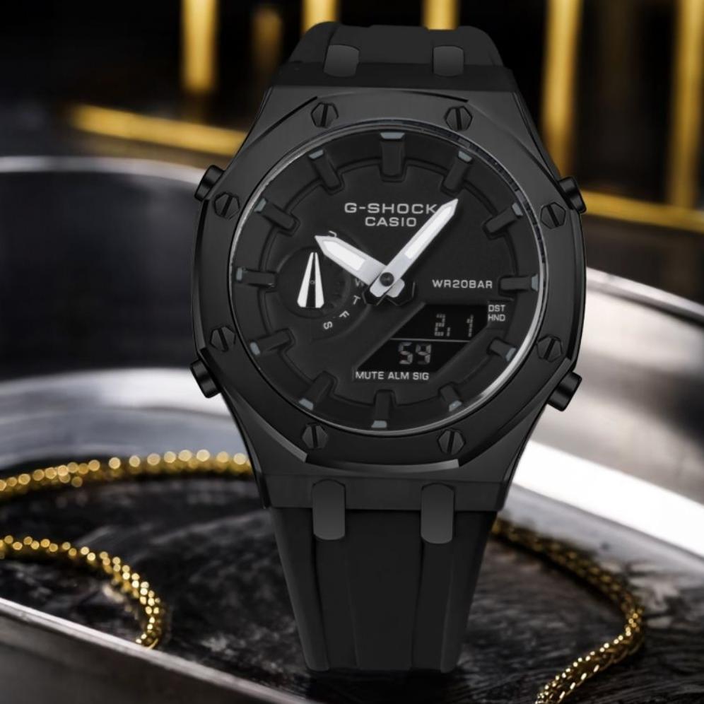 Jam tangan pria g shok ga2100 custom tali warna