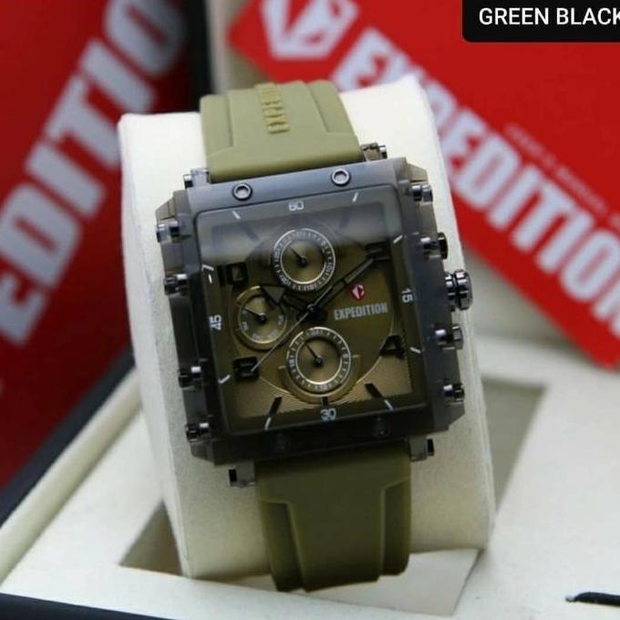 EXPEDITION 6808 BF WANITA ORIGINAL GARANSI 1TAHUN Crystal Quartz Rubber Watch