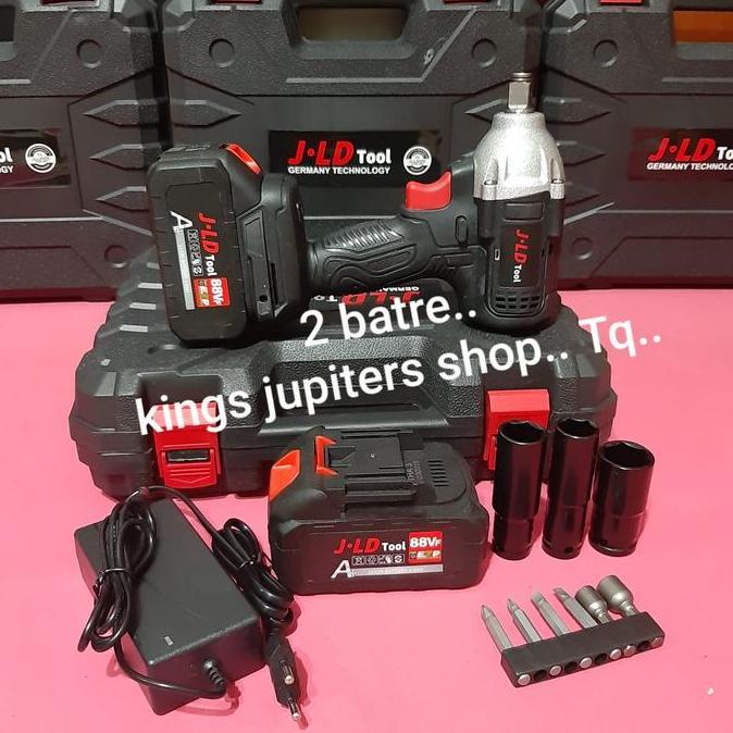 Promo 2 BATRE JLD IMPACT WRENCH 48s 350NM impek baut Diskon