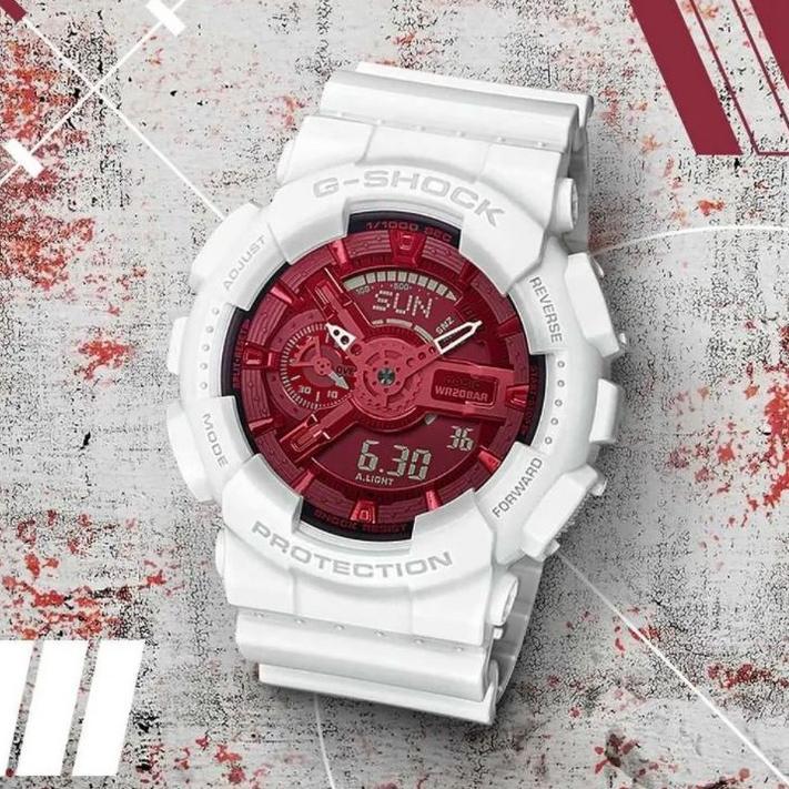 Jam tangan casio gshock Ga-110 White China dragon fullbox Ori