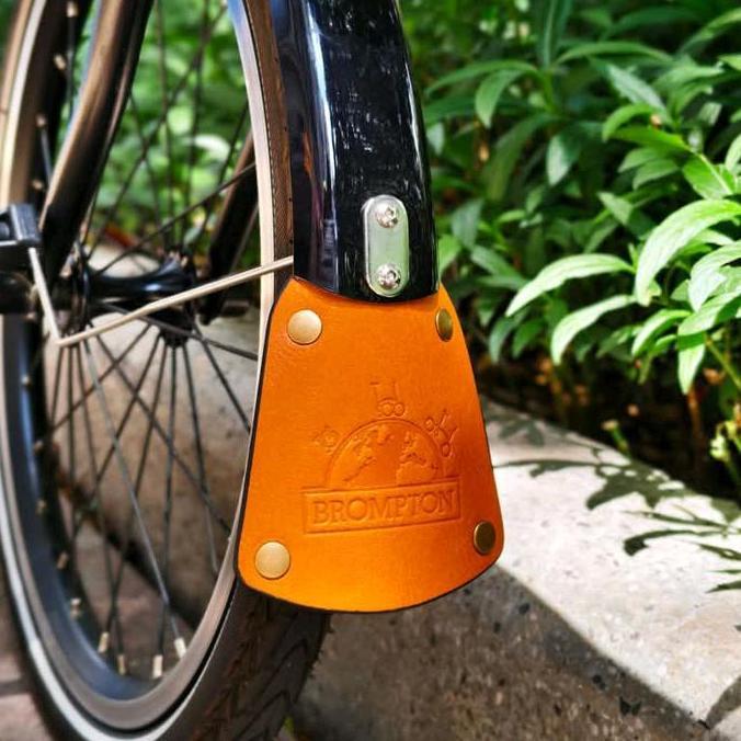 MOVER Mud Flaps Leather Spatbor MOVER Lengkap Set 3 Buah BromptonN Perlindungan Optimal Bahan kulit 