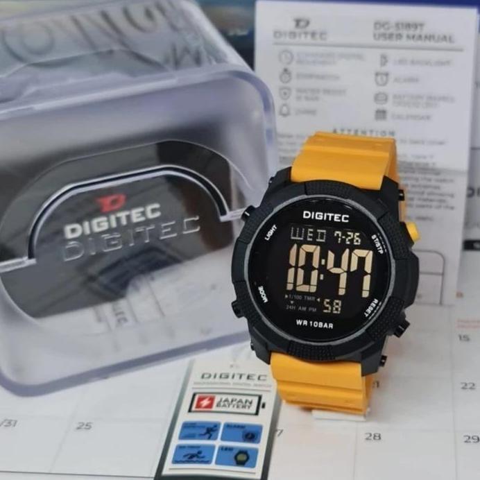 Jam Tangan Digitec Pria DG5189 Digital Rubber Kuning Original 5189t