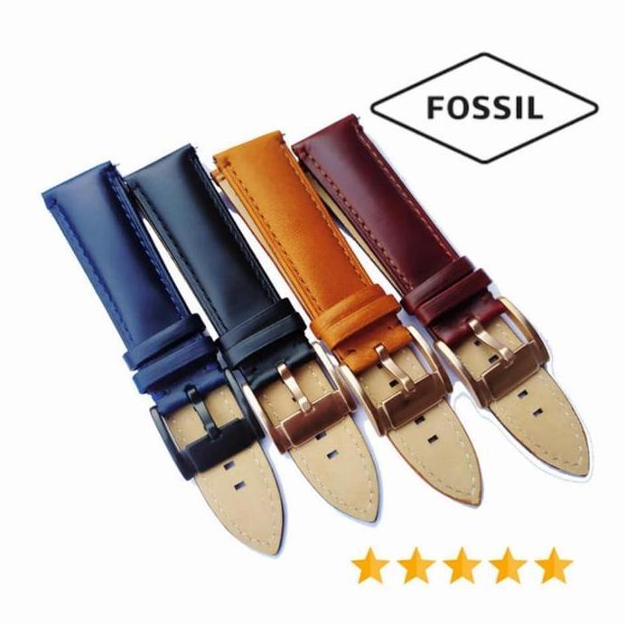 Strap Jam Kulit Asli Tali Jam Fossil Original 20mm 22mm Buckle Fossil