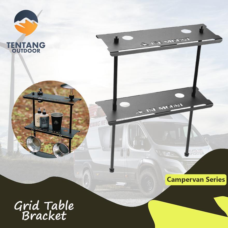 Rak Meja Camping Multifungsi Gantungan Rak Outdoor Shelf Rack Hiking Tambahan Rak Meja Lipat