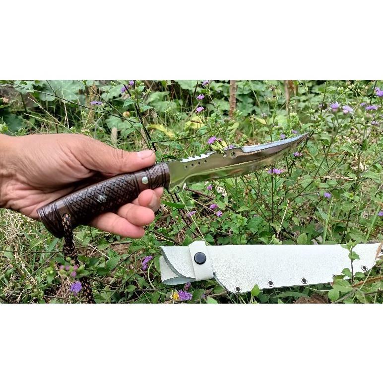 pisau rambo kecil. pisau berburu hanting model terbaru gagang fulltang