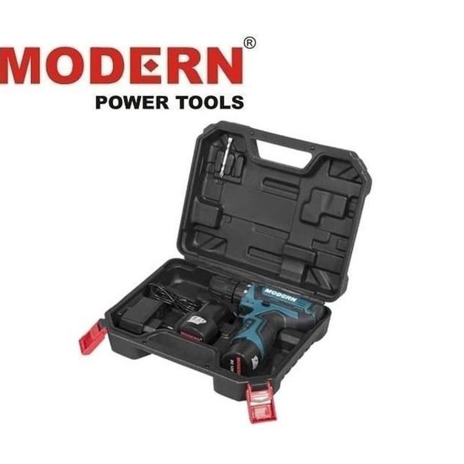 Promo Mesin Bor Baterai Cordless Koper MODERN M-12V M12V M 12V M 12 Volt dapat 2 baterai Luar Pulau 