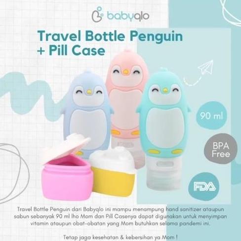 Promo Babyqlo Travel Bottle Penguin Set - Botol Travel Kit Diskon