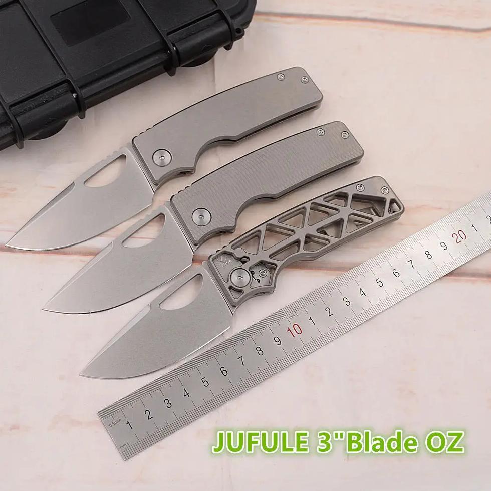 OZ Roosevelt Rosie JUFULE Made Titanium Handle 154-CM Steel Ceramic Bearings Pocket EDC Tool Camping