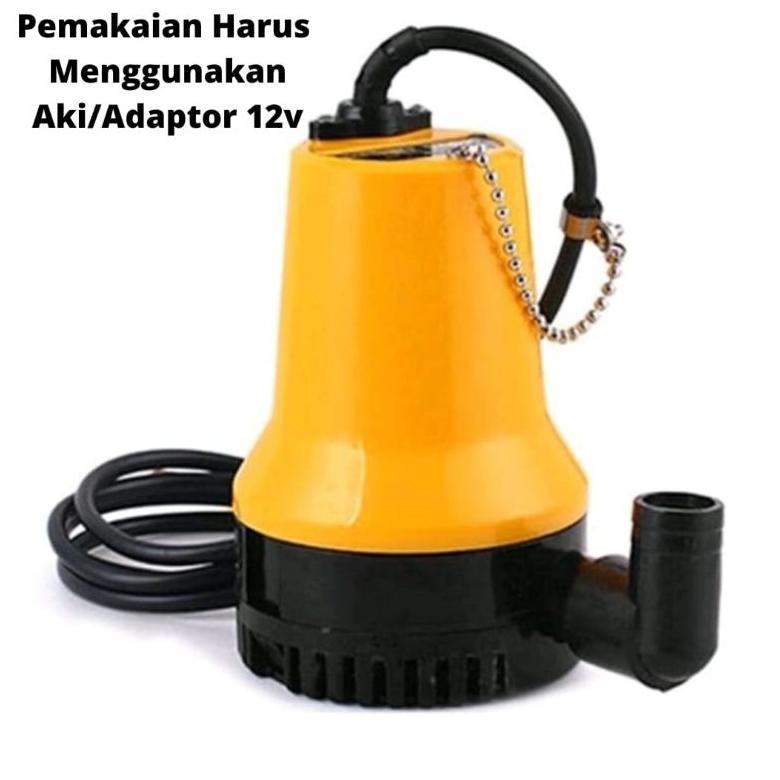 Pompa Air Celup Bilge Pump Marinepet Mini 12volt DC Submersible Pump Air Kotor kolam ikan