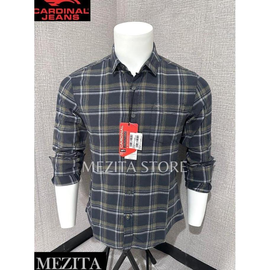 Kemeja Cardinal Lengan Panjang Slimfit Abu