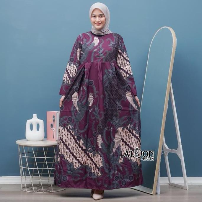 Regreg- Ms Gamis Batik Modern Fashion Sriwedari Maxi Bumil / Busui Busana Muslim Termurah Kain Katun