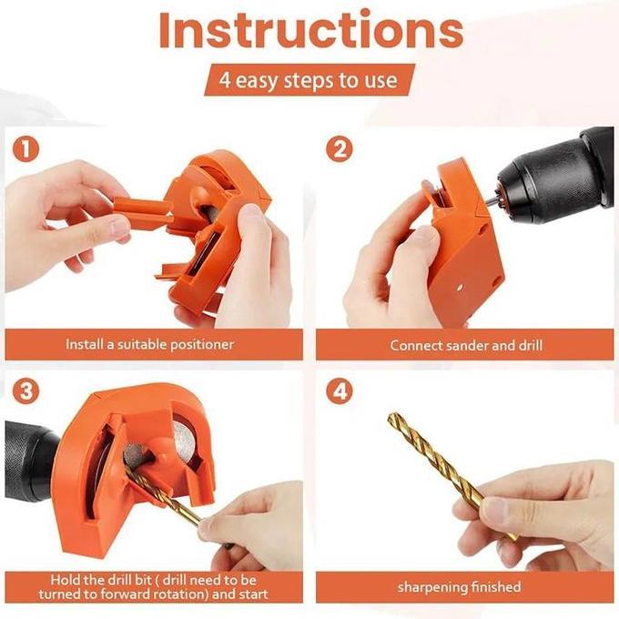 Naturalcam- Tools Pengasah Asah Mata Bor Drill/Alat Asah Mata Bor Besi Kayu Beton Sharpener Titanium